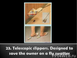 23. Telescopic slippers. Designed to save the owner on a fly swatter