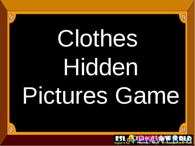 Clothes Hidden Pictures Game