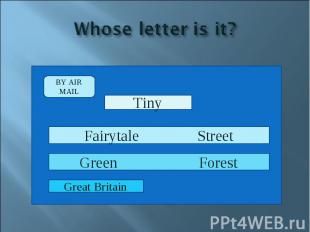 Whose letter is it?