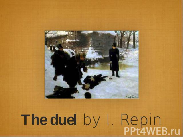 The duel by I. Repin