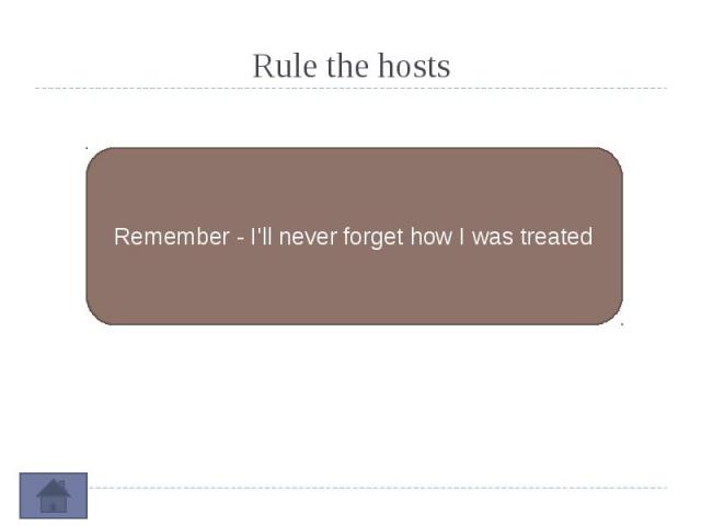 Rule the hosts
