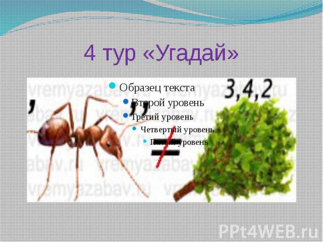 4 тур «Угадай»