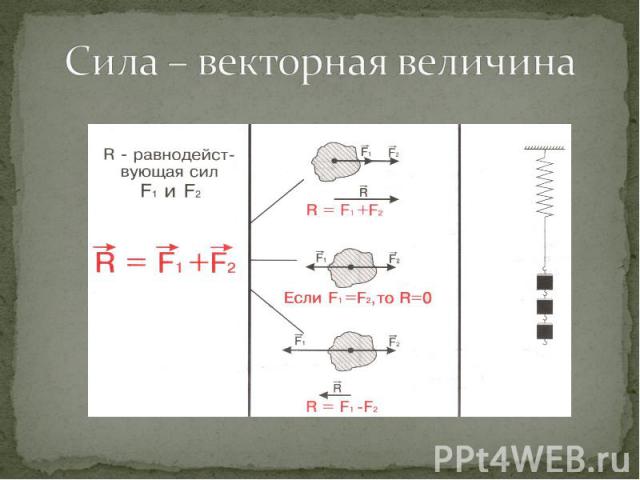 Сила – векторная величина