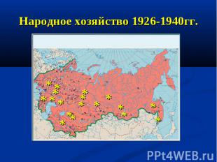 Народное хозяйство 1926-1940гг.