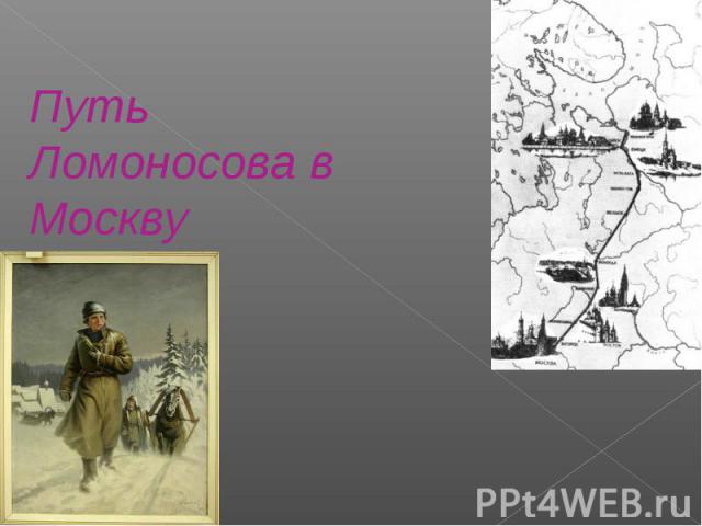 Путь Ломоносова в Москву