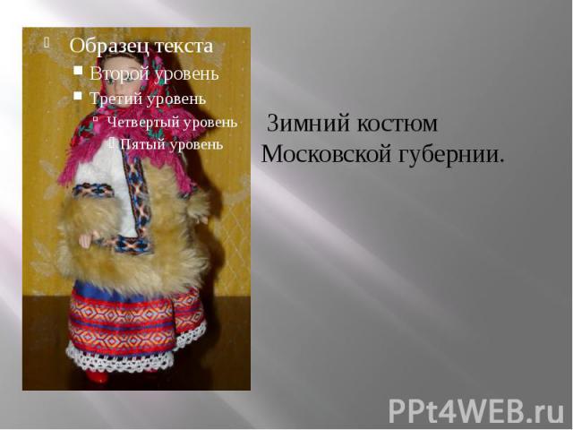 Зимний костюм Московской губернии.