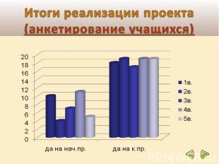 Итоги реализации проекта(анкетирование учащихся)