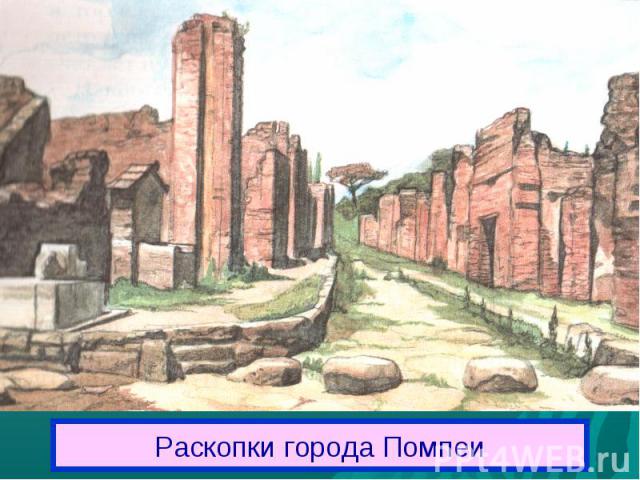 Раскопки города Помпеи