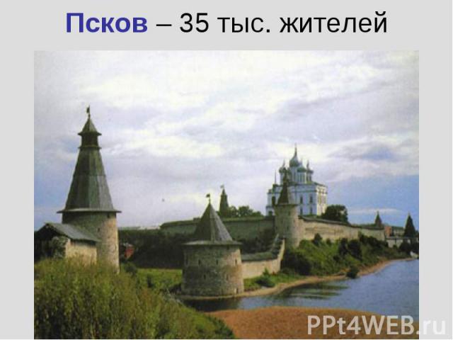 Псков – 35 тыс. жителей