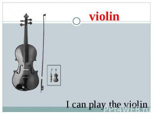 violin I can play the violin