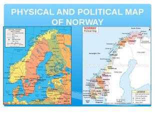 PHYSICAL AND POLITICAL MAP OF NORWAY