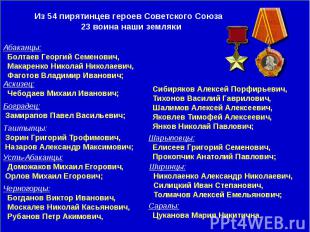 Из 54 пирятинцев героев Советского Союза 23 воина наши земляки
