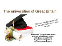 The universities of Great Britain