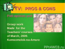 TV: pros & cons