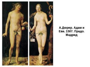 А.Дюрер. Адам и Ева. 1507. Прадо. Мадрид