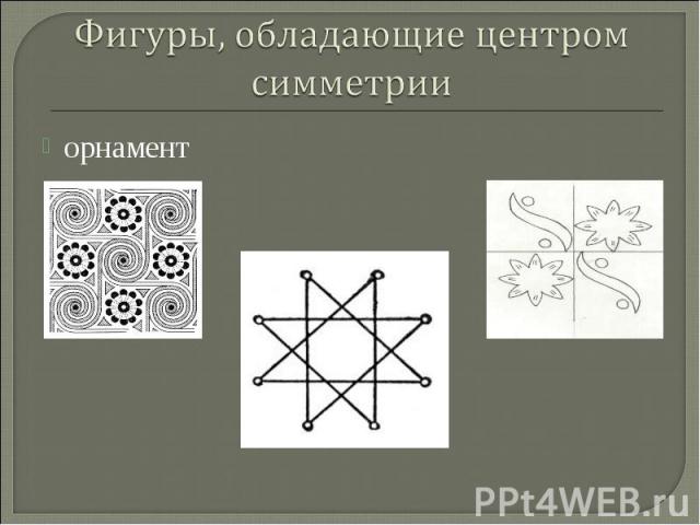 Фигуры, обладающие центром симметрии