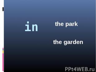 inthe parkthe garden