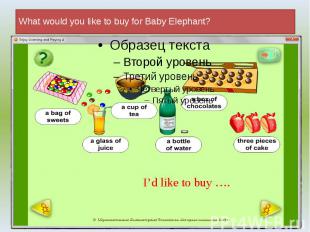 What would you like to buy for Baby Elephant?