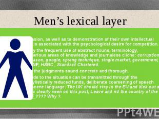 Men’s lexical layer