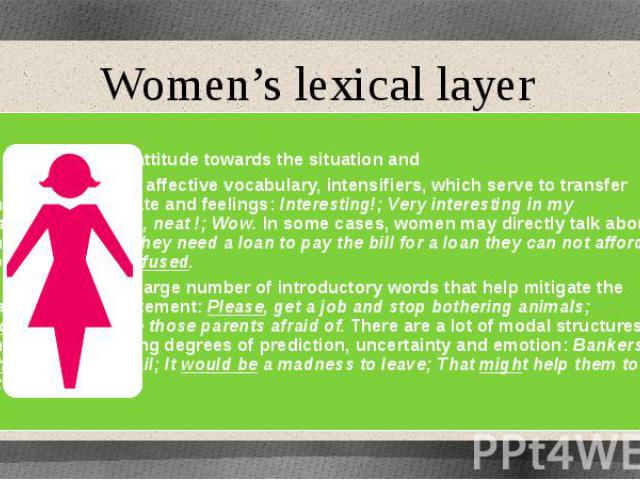 Women’s lexical layer