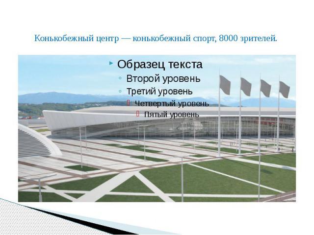 Конькобежный центр — конькобежный спорт, 8000 зрителей.