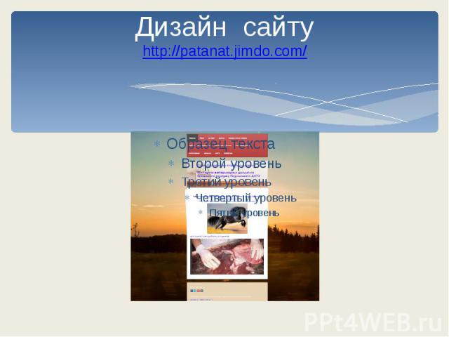 Дизайн сайту http://patanat.jimdo.com/