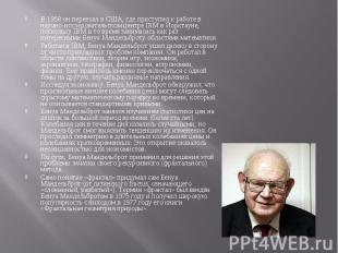 В 1958 он переехал в США, где приступил к работе в научно-исследовательском цент