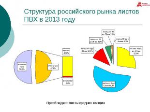 Структура российского рынка листов ПВХ в 2013 году