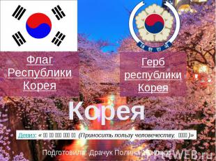 Герб республики Корея Флаг Республики Корея
