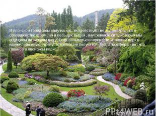 В японском городском саду на нас &nbsp;воздействуют не только красота и совершен