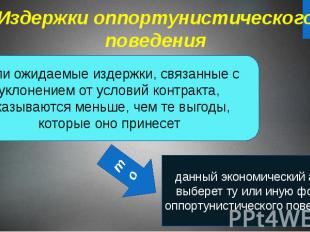 Издержки оппортунистического поведения