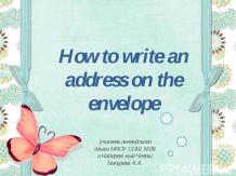 How to write an address on the envelope