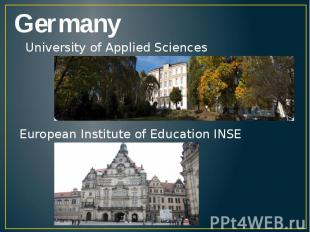 GermanyUniversity of Applied SciencesEuropean Institute of Education INSE
