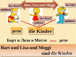 Bart, Lisa und MeggiБарт и Лиза и Мегги (есть) детиBart und Lisa und Meggi sind