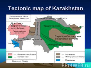Tectonic map of Kazakhstan