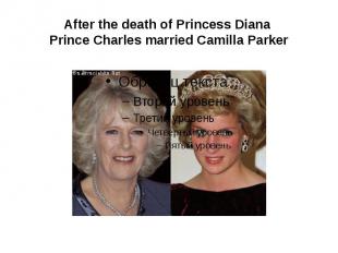 After the death of Princess Diana Prince Charles married Camilla Parker
