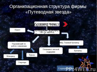Организационная структура фирмы «Путеводная звезда»