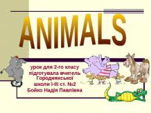 PRESENTATION FOR THE 2ND FORM "ANIMALS"