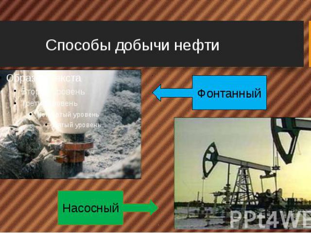 Способы добычи нефти
