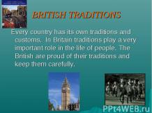 British traditions (Традиции Британии)