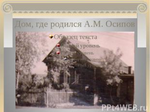 Дом, где родился А.М. Осипов