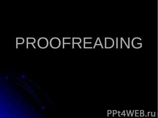 PROOFREADING