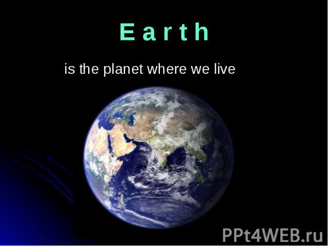 is the planet where we live is the planet where we live