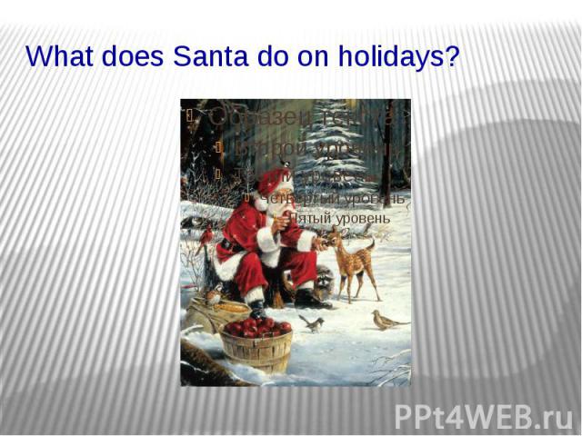What does Santa do on holidays?