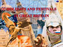 Holidays and festivals Great Britain