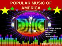 Popular music of America