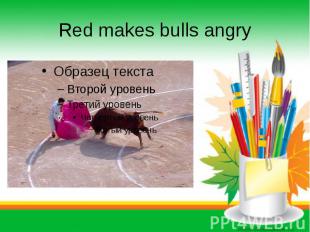 Red makes bulls angry