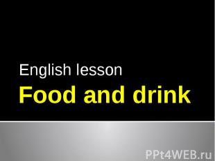 Food and drink English lesson