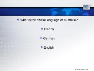 What is the official language of Australia? What is the official language of Aus