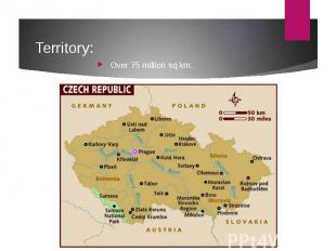 Territory: Over 75 million sq km.